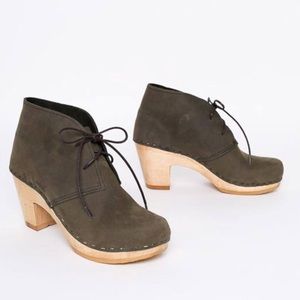 No.6 Garcia Boot Wood Clog 39 Green Grey Nubuck